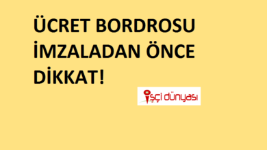ücret bordrosu imzalayan işçi