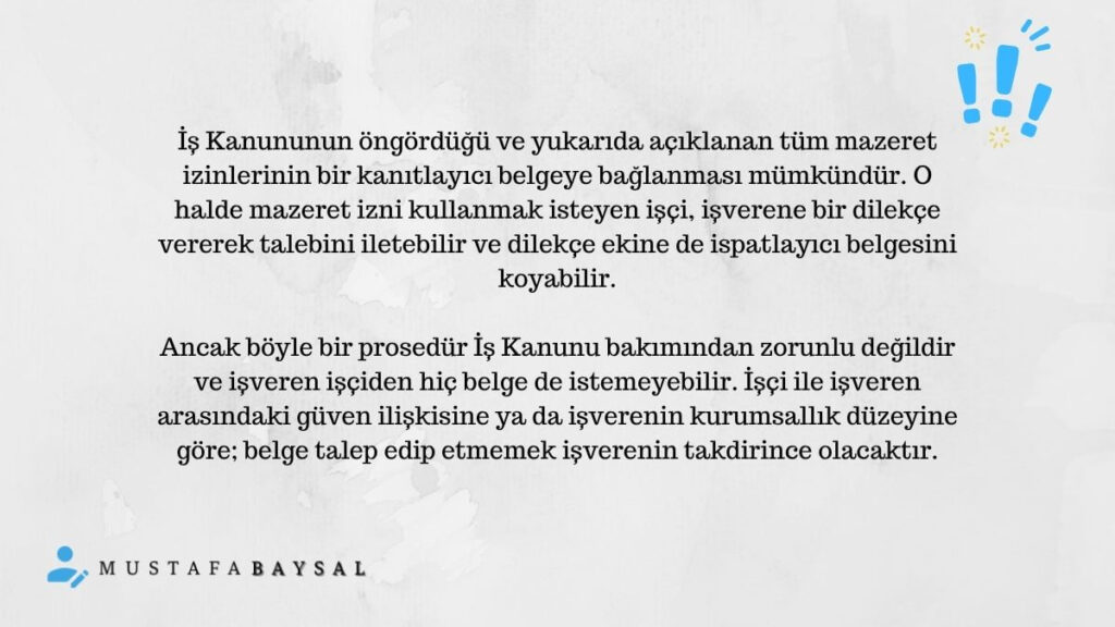 işçi mazeret izinleri
