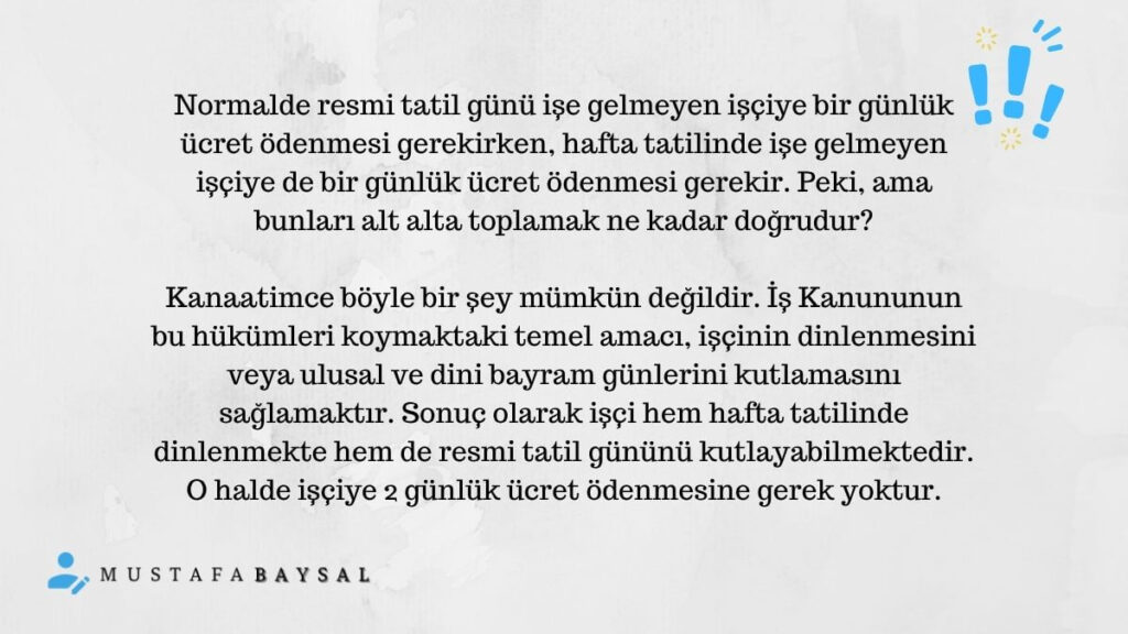 resmi tatil hafta sonu denk gelirse