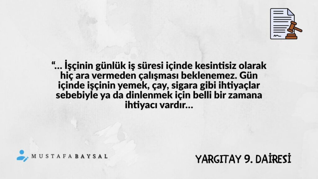 ara dinlenmesi Yargıtay kararı