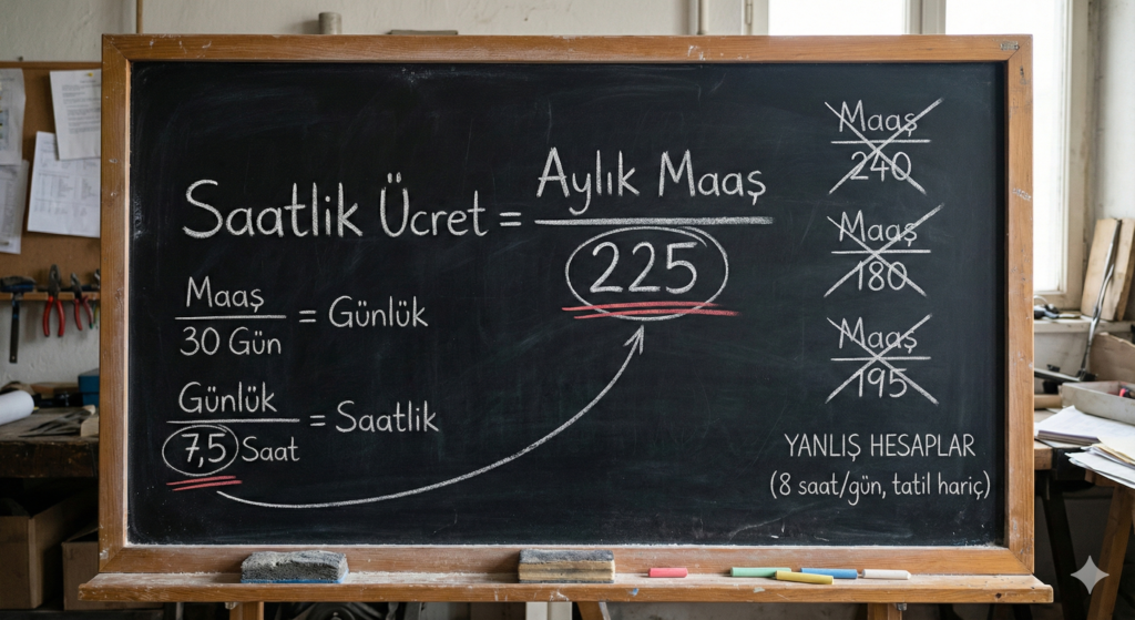işçinin saatlik ücreti nasıl heaplanır