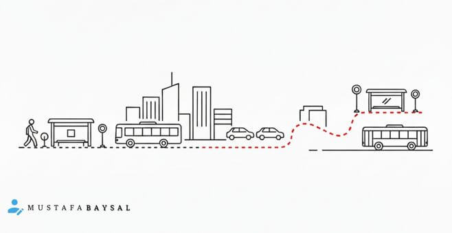 işçinin servise yürüme mesafesi