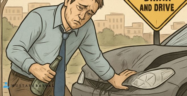 sarhoşken şirket aracıyla kaza yapan işçi