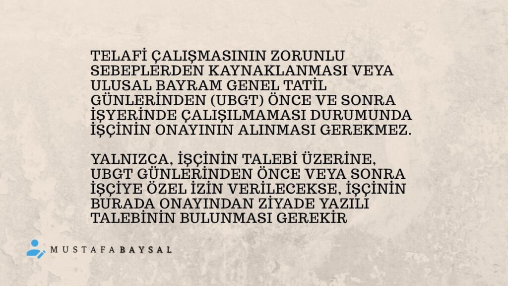 resmi tatilde telafi çalışması