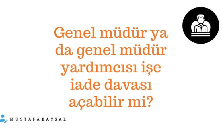 genel müdür işe iade davası açabilir mi?